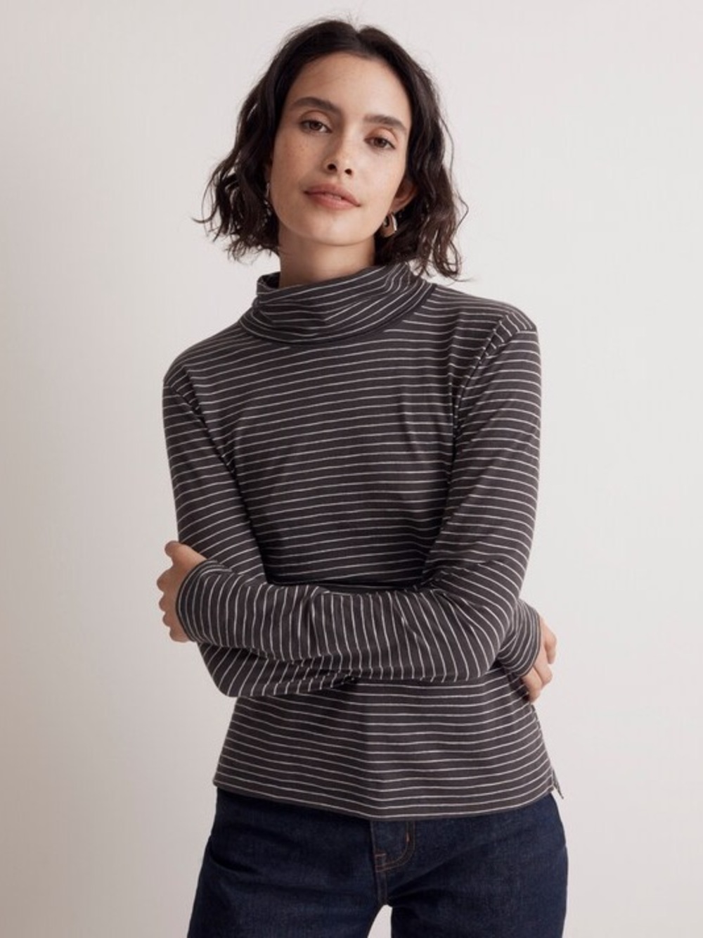 Madewell Whisper Cotton Turtleneck Long Sleeve T Shirt